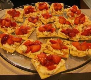 Strawberry Goat Cheese Bites