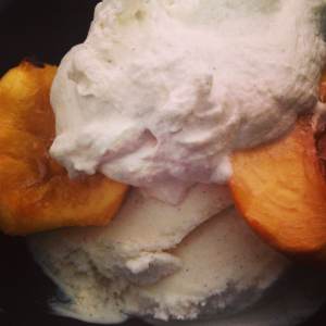 Honey Grilled Peaches with Cinnamon and Brown Sugar Whipped Topping